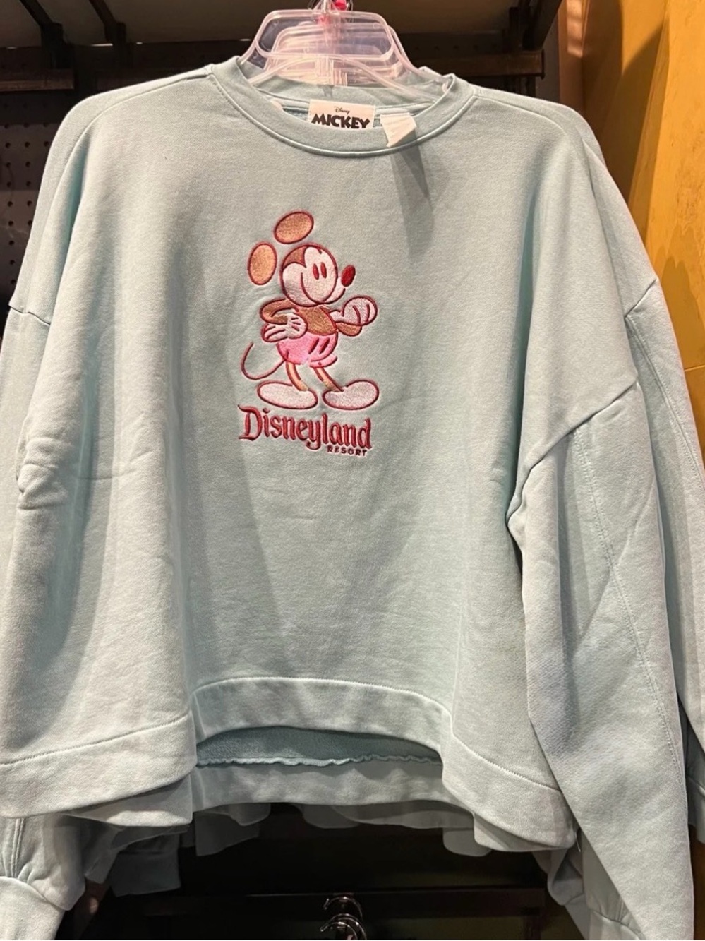 Authentic Disneyland Mickey Mouse Embroidered Sweatshirt Size Large